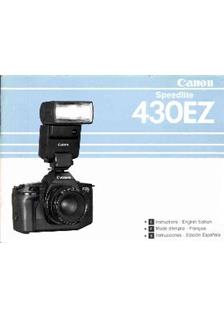 Canon 430 EZ manual. Camera Instructions.